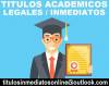 Titulos universitarios y tecnicos inmediatos