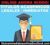Titulos universitarios y tecnicos inmediatos