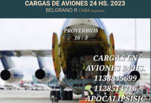 CARGAS EN AVIONES 24 HS. 1138845698