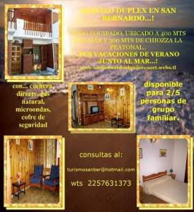 ALQUILO DUPLEX TRADICIONAL EN SAN BERNARDO. .!