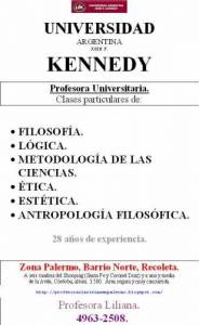 Mtodos de la investigacin. U. Kennedy. 49632508. Profesora. Barrio Norte. Amplia experiencia con alumnos de la Universidad J.F. Kennedy.