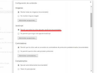 Cómo activar JavaScript en Chrome Cómo activar JavaScript en Chrome