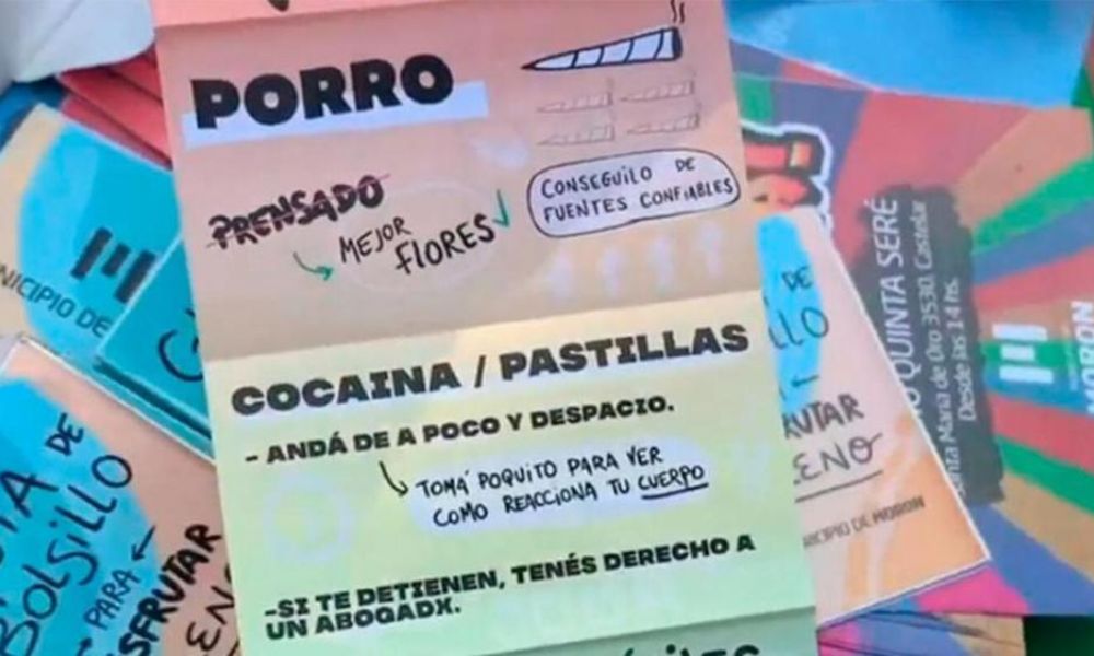 El municipio de Morón enseña cómo consumir drogas