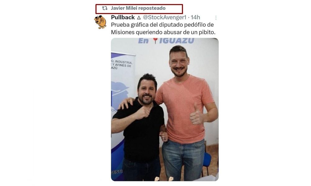 Repudio a Milei por publicación insensible sobre pedofilia