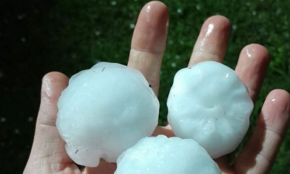 Fuerte granizada en Pergamino