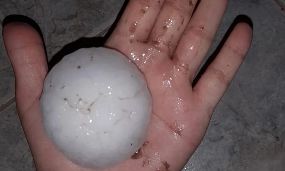 Tormenta de granizo gigante sorprende al sur de Córdoba