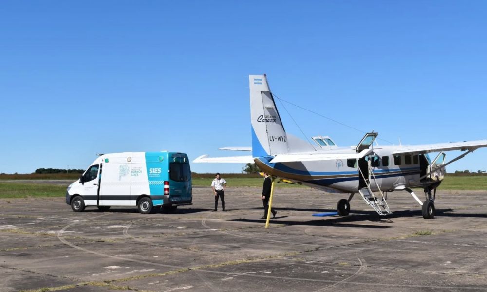 Otro vuelo sanitario desde Pergamino