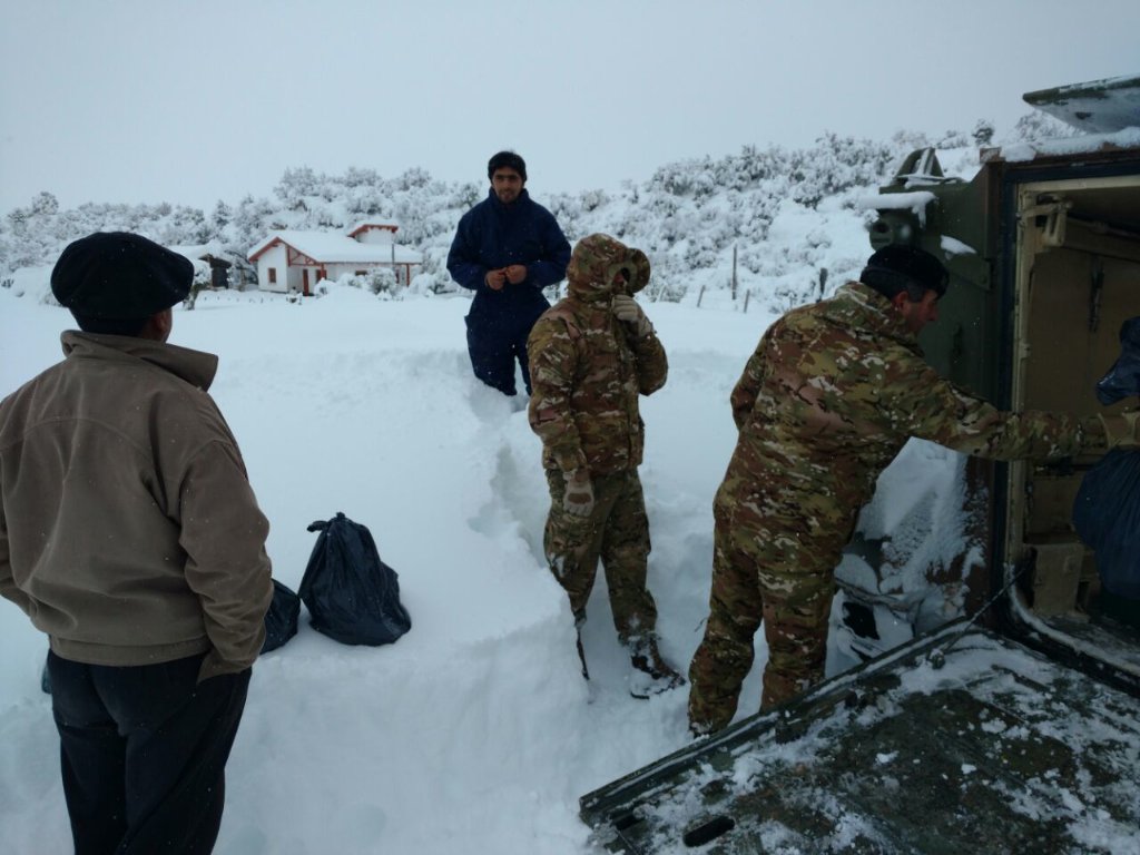 Fuertes nevadas en la Patagonia