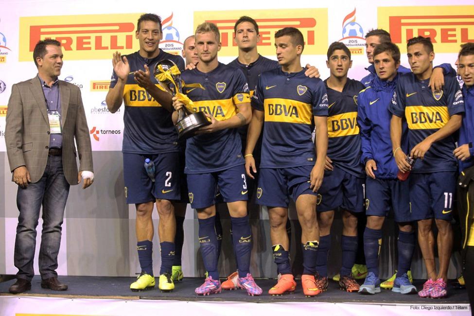 El festejo del equipo de Boca