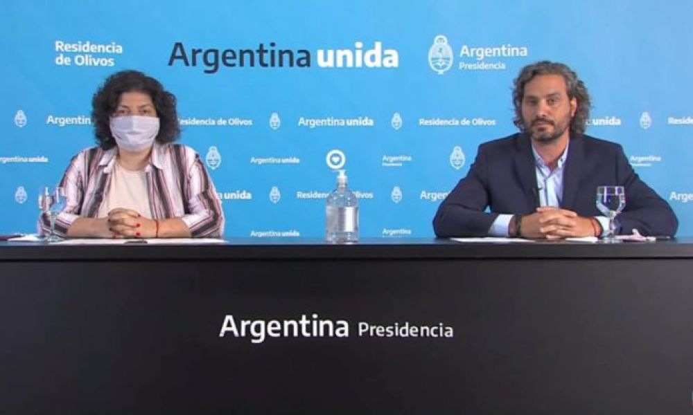 El jefe de Gabinete y la ministra de Salud