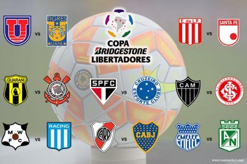 Los cruces de octavos de la Copa Libertadores