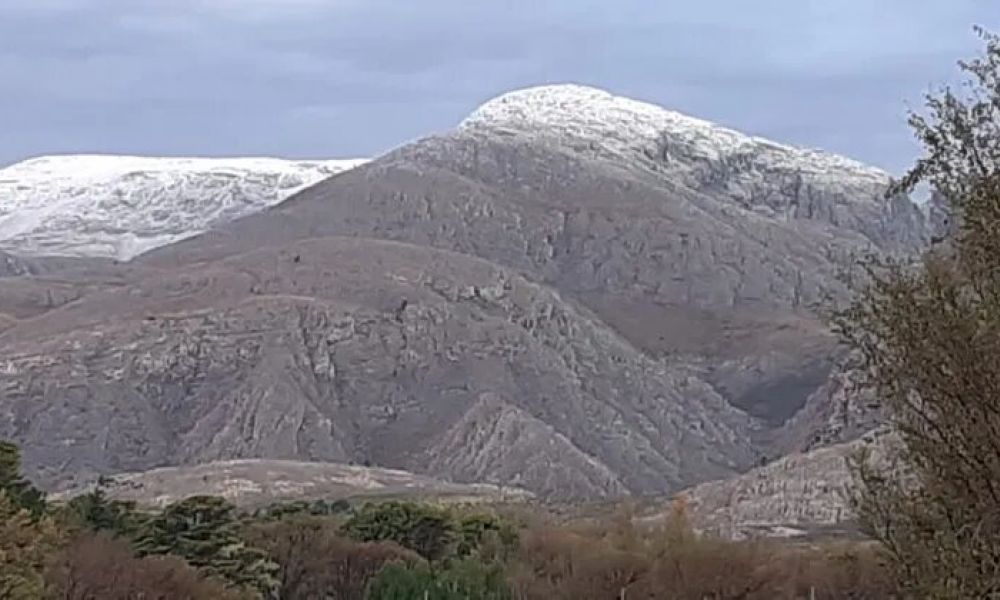 Llegó la nieve a provincia de Buenos Aires