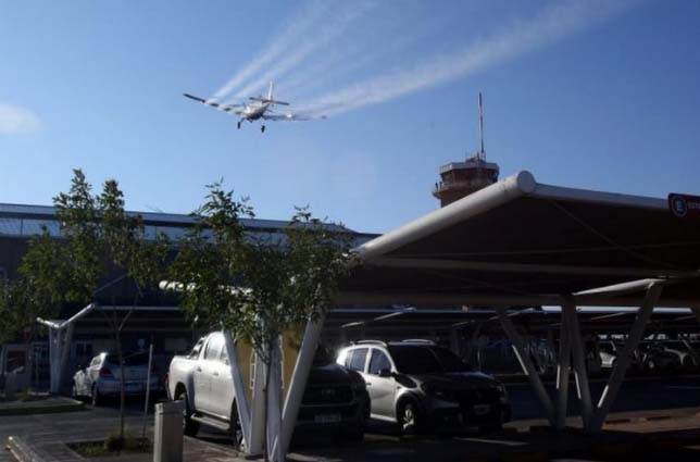 Primera desinfección aérea en Argentina