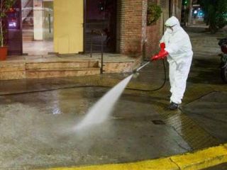 Pergamino comenz a desinfectar la ciudad para combatir el Coronavirus