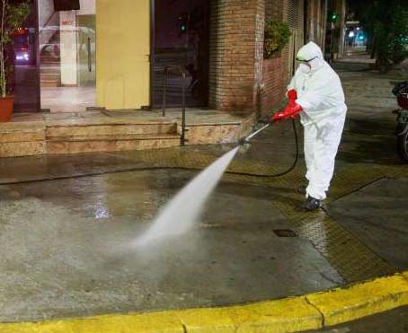 Pergamino comenzó a desinfectar la ciudad para combatir el Coronavirus