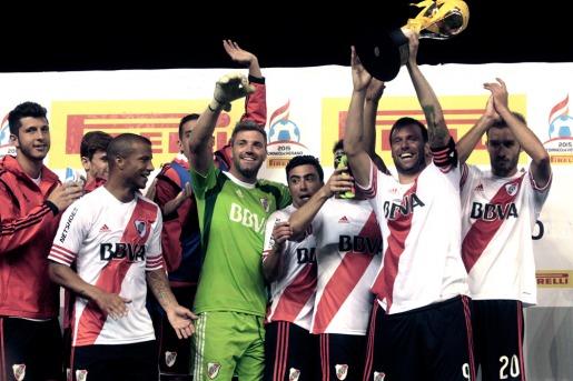 Festejo de River Plate en Mar del Plata