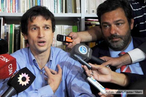 Diego Lagomarsino en la conferencia de prensa