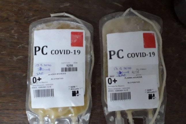 Primera entrega de plasma con anticuerpos para trata a pacientes con coronavirus