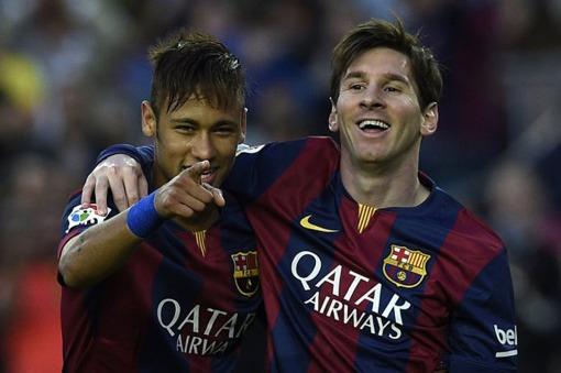 Neymar y Messi en la gloria