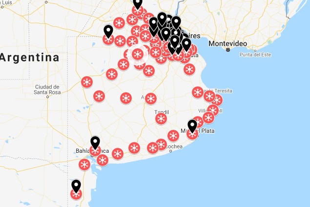 El mapa interactivo que muestra a los 49 distritos bonaerenses libres de contagios