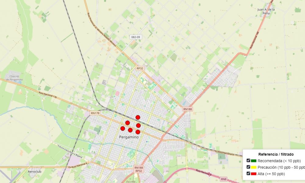 Un mapa que alerta a siete provincias