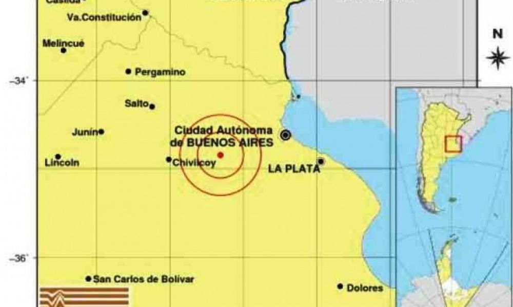 Leve sismo estremece la provincia de Buenos Aires