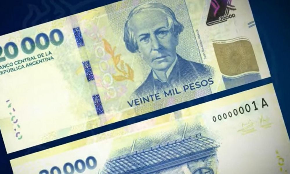 Nuevo billete de $20.000 en circulación
