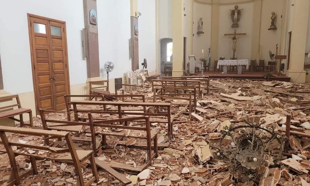 Derrumbe y milagro en una iglesia