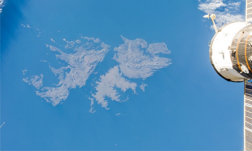 Las Islas Malvinas desde el espacio