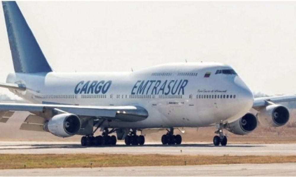 Avión de Emtrasur retenido en Ezeiza