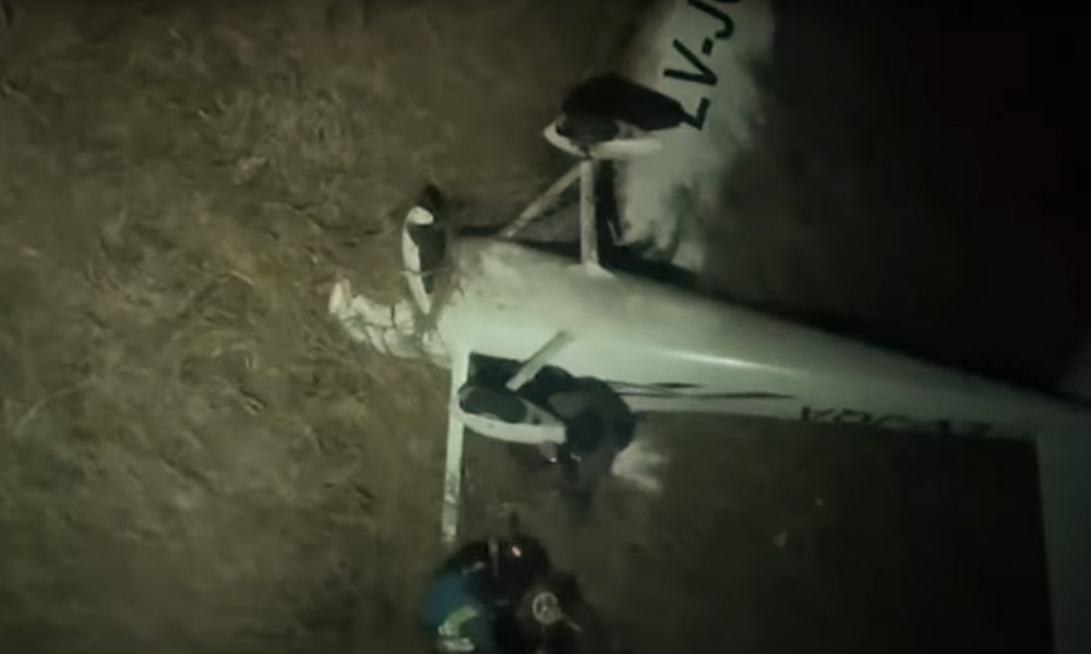 Cessna 150L accidentado en San Nicolás