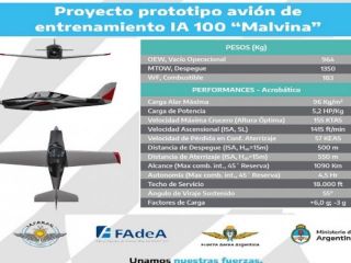 Anuncian el desarrollo del avi�n Malvina