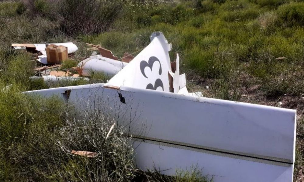 Avión accidentado