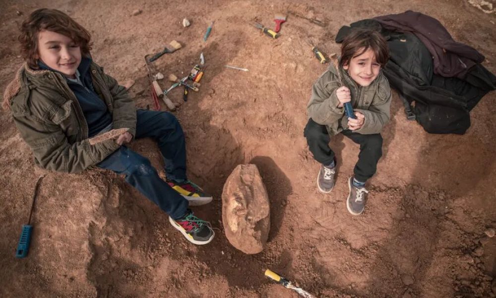 Niño encuentra restos de un animal milenario