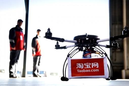 Drones de Alibaba en actividad