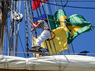 La fragata Libertad lleg a Fortaleza: Un viaje de formacin y diplomacia naval