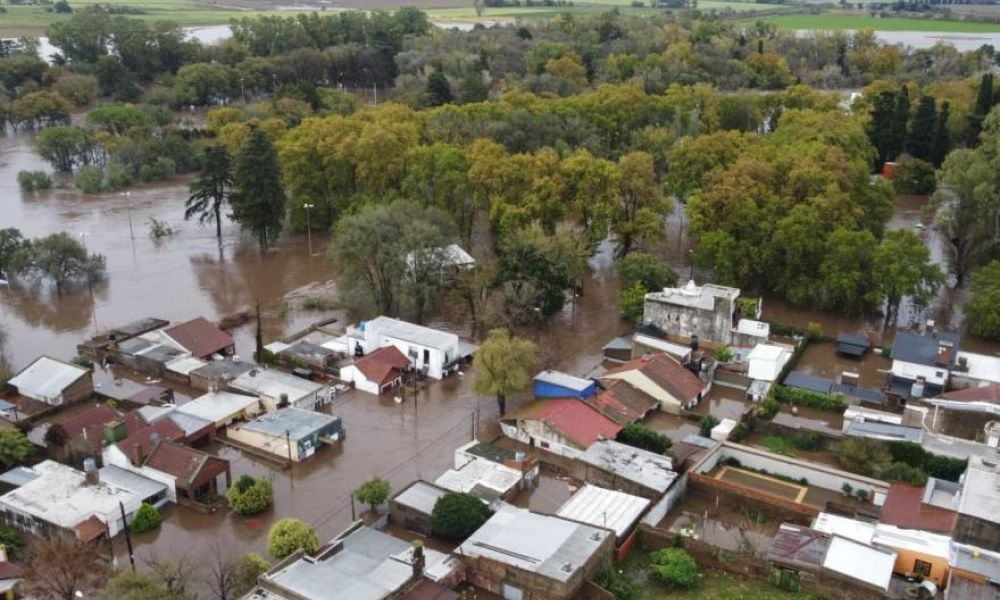 La ciudad de Salto bajo el agua