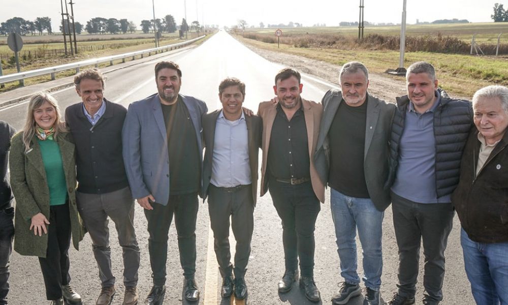 Kicillof y obras clave en Rojas