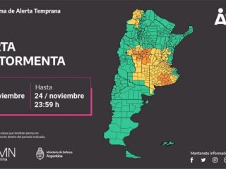 Alerta naranja con tormentas fuertes en gran parte de la provincia de Buenos Aires