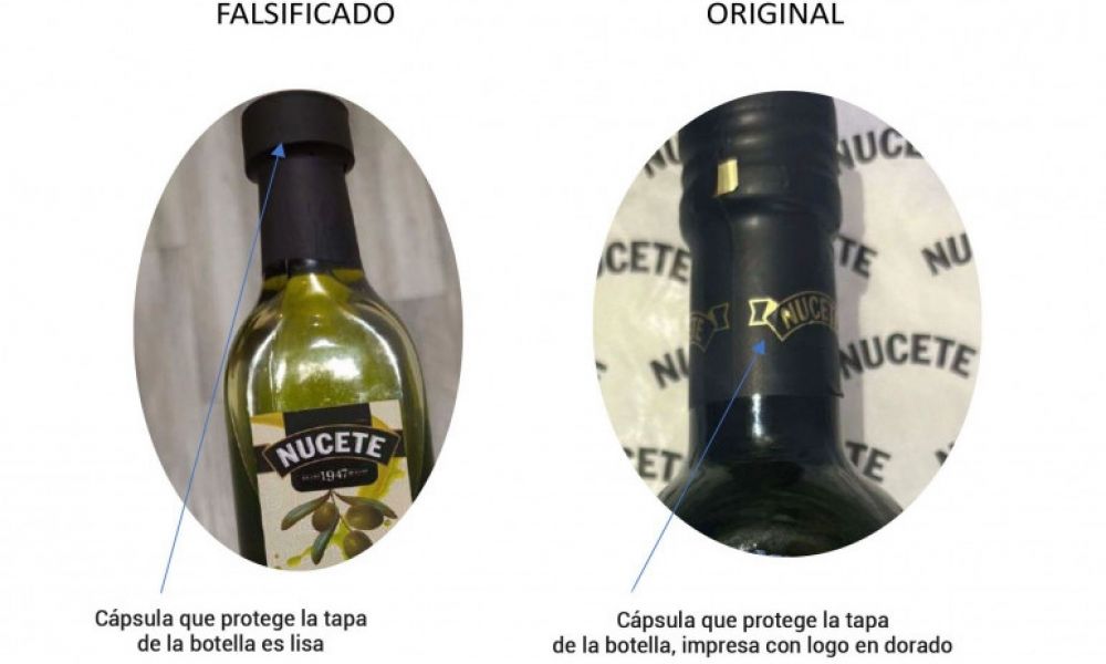 Alertan sobre aceite de oliva Nucete falsificado