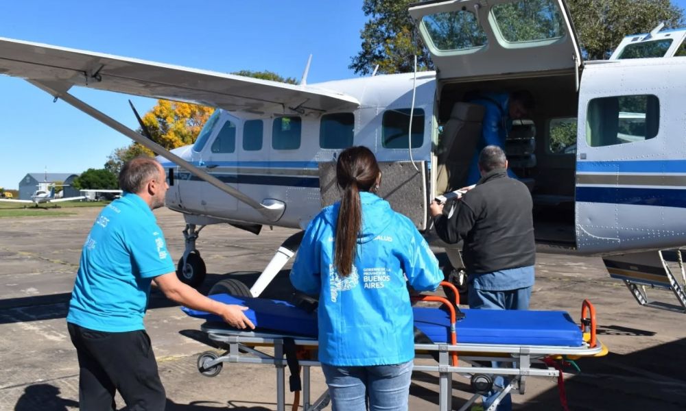 Otro vuelo sanitario desde Pergamino
