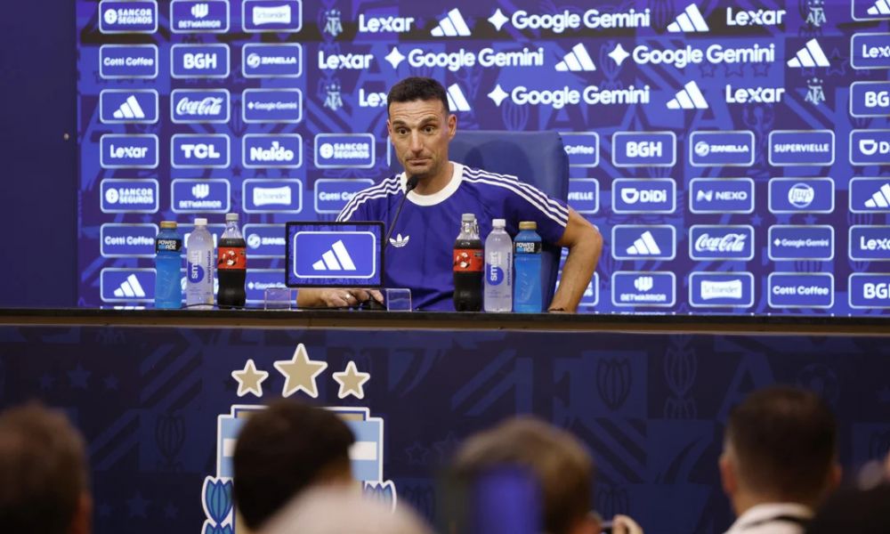 Lionel Scaloni en conferencia de prensa