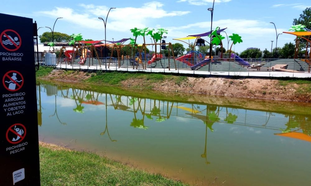 Aireación del lago de Parque Belgrano