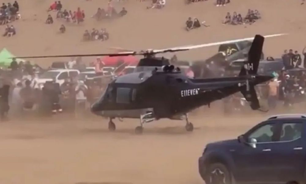 Aterrizaje en helicóptero desata polémica