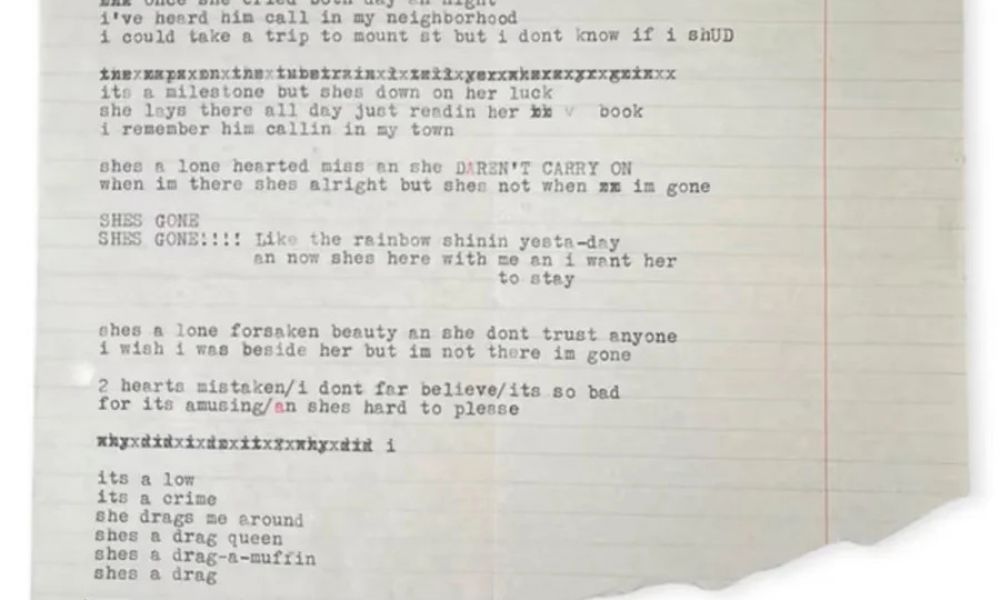 Subastan un borrador inédito de Bob Dylan