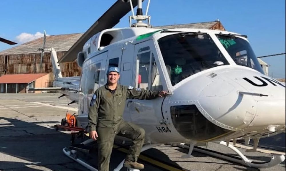 El piloto de helicóptero de la Fuerza Aérea Argentina