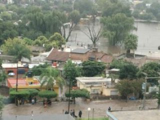 Fuerte temporal de lluvia en Crdoba