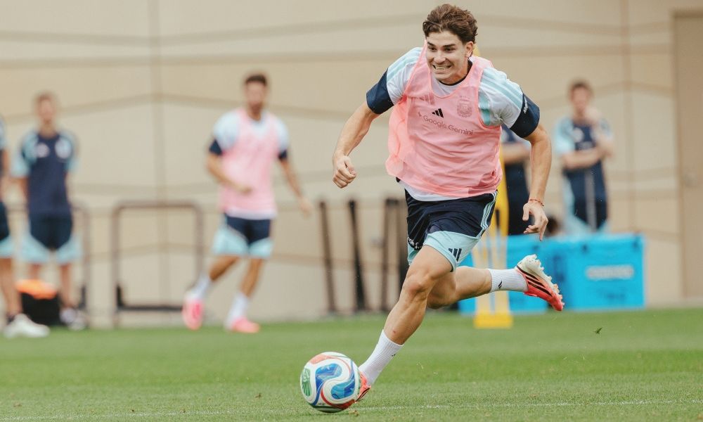 Entrenamiento de la selección argentina