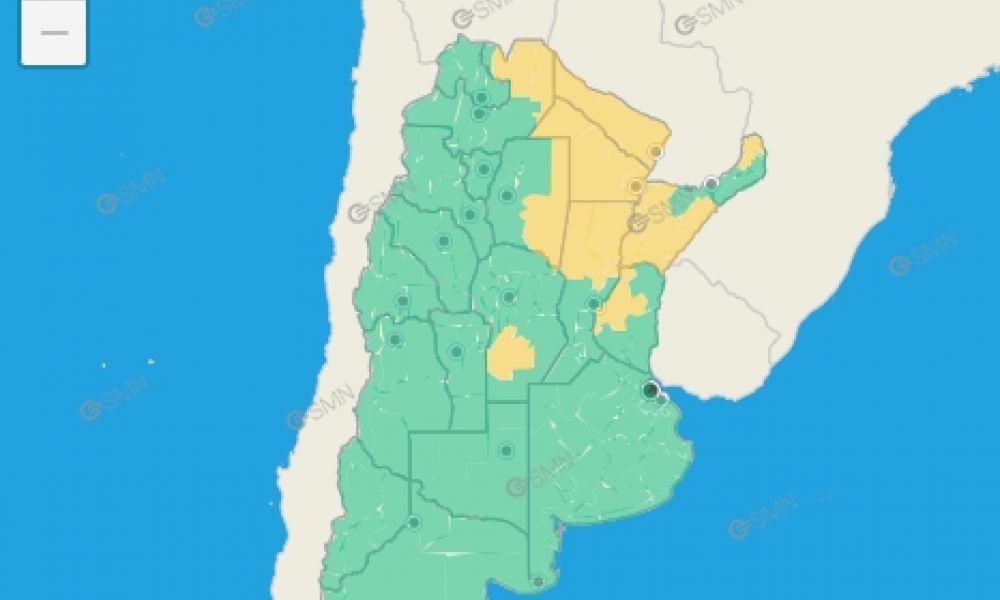 Alerta amarilla por calor extremo