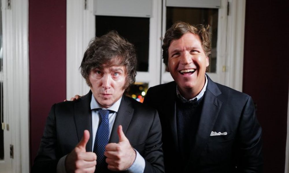 Javier Milei y Tucker Carlson